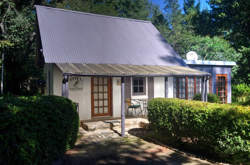 Owl Cottage, with its nameplate by the door